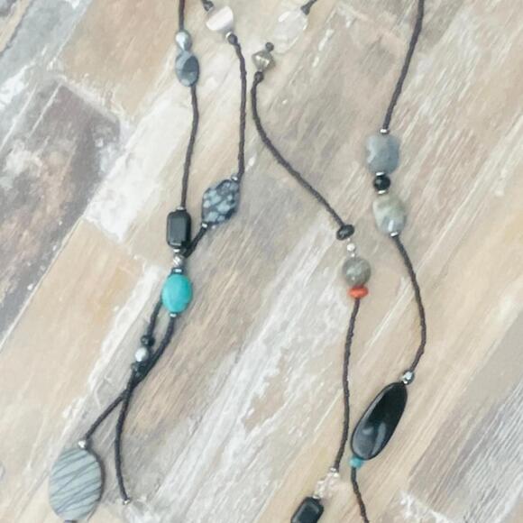 EUC Silpada Multi-Strand Natural Stone Beaded Necklace - Picture 4 of 4